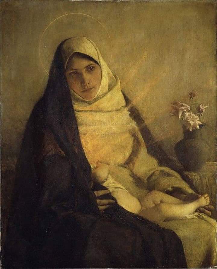 Pascal-Adolphe-Jean Dagnan-Bouvere - The Madonna of the Rose