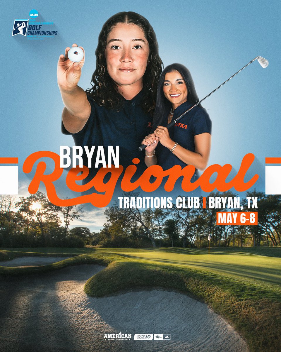 NCAA postseason starts today‼️

🆚 NCAA Bryan Regional
⛳️ Traditions Club
📍 Bryan, Texas
📊 goUTSA.com/wgstats

#LetsGo210 | #BirdsUp 🤙