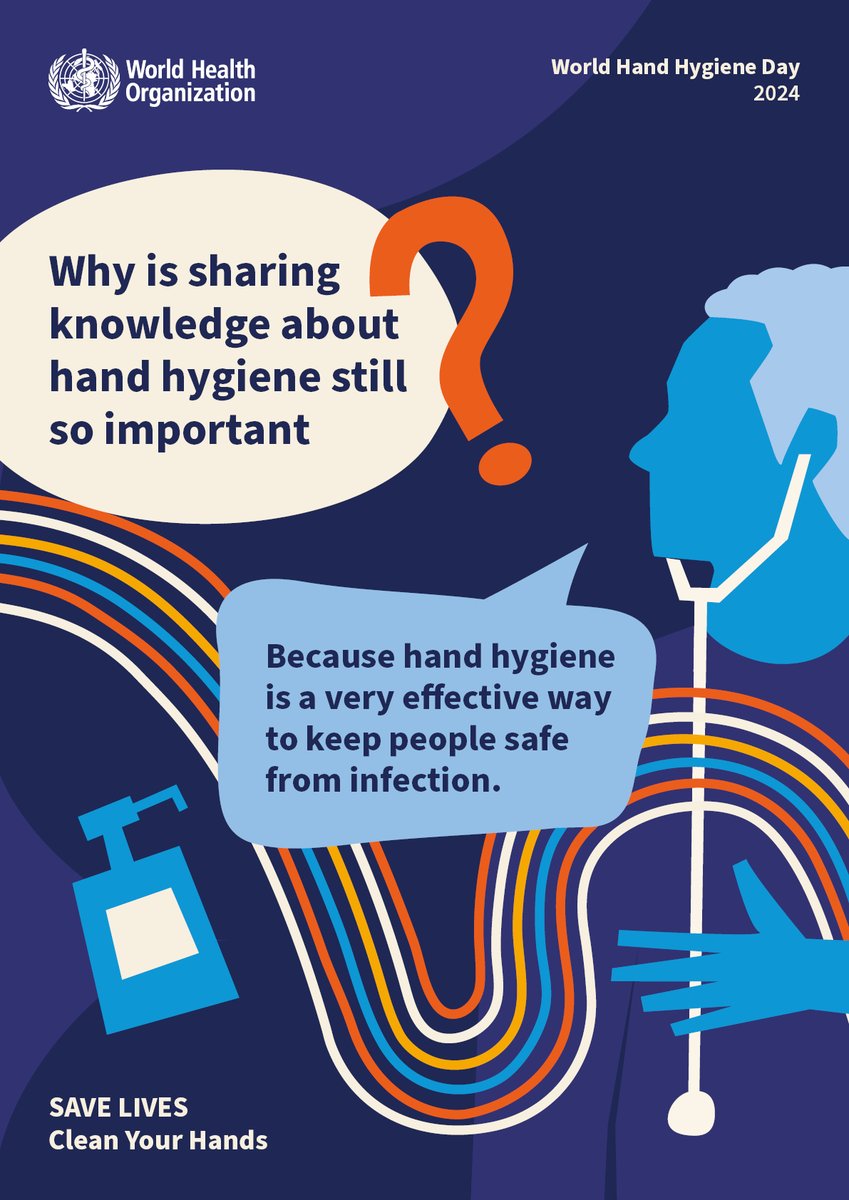 Stop avoidable infections.

Practice #HandHygiene by using alcohol-based hand sanitisers 🧴 or soap 🧼 and water 💧

👉 who.int/campaigns/worl…