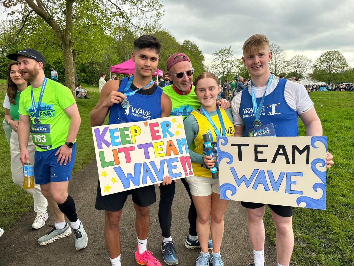 What a day, Belfast in all its glory welcomed thousands of runners and walkers to the Belfast City Marathon. Team WAVE was well represented with a good spread of staff, volunteers and service users. 1/2 justgiving.com/page/karen-sha…