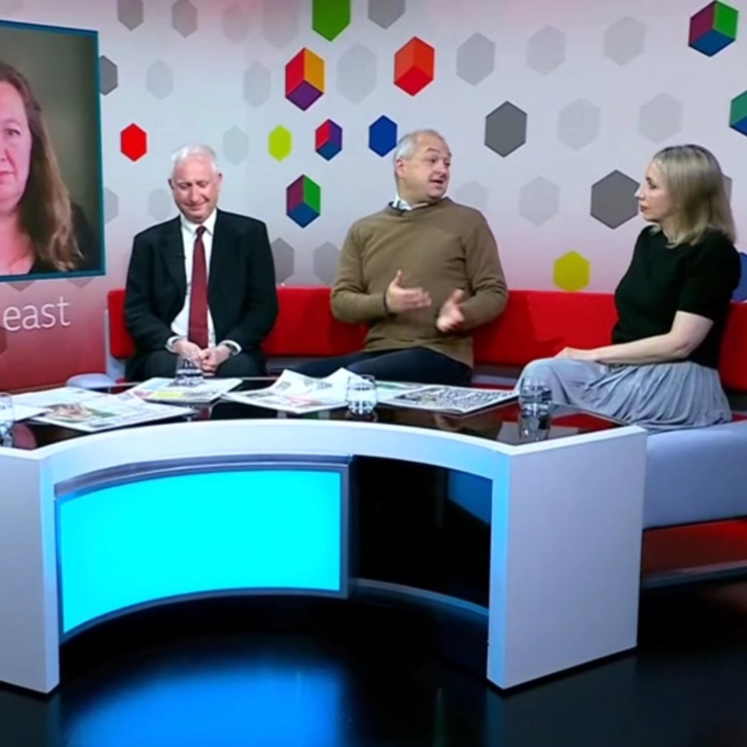 Sarah Taylor (@uksarahtaylor) on Twitter photo Quick trip to the Politics East sofa this morning with <a href="/ameliareynolds0/">Amelia Reynolds</a> and sharing the sofa with <a href="/DanielZeichner/">Daniel Zeichner</a> and (virtually) <a href="/DaisyBlakemore/">Daisy Blakemore</a>
Politics East, 05/05/2024: bbc.co.uk/iplayer/episod… Quick trip to the Politics East sofa this morning with <a href="/ameliareynolds0/">Amelia Reynolds</a> and sharing the sofa with <a href="/DanielZeichner/">Daniel Zeichner</a> and (virtually) <a href="/DaisyBlakemore/">Daisy Blakemore</a>
Politics East, 05/05/2024: bbc.co.uk/iplayer/episod…