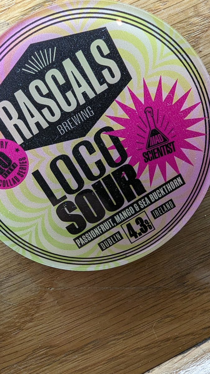 Kicking off with @RascalsBrewing & Mad Scientist Loco Sour. Cheers all.