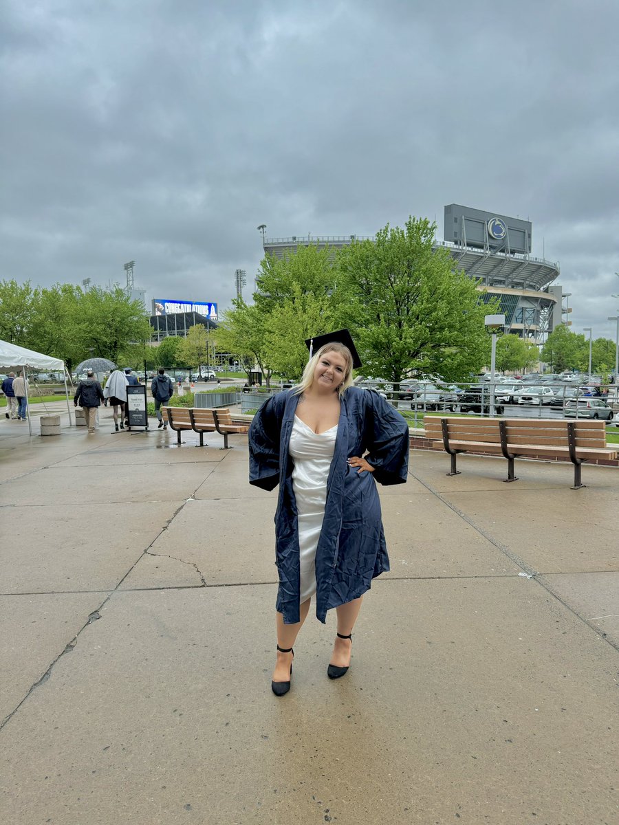 school of hard knocks, i got my cap and gown. 🎓💙 

#PSUgrad #WeAre
