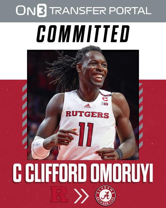 🚨BREAKING🚨KABOOM! Led by @nate_oats and @coach_pmurph UA lands Clifford Omoruyi! Coming off a Final 4 run, the Tide has put together an elite roster that will be in the running for the nation's No. 1 team in the preseason rankings. 🗞️tinyurl.com/4uujz4b5