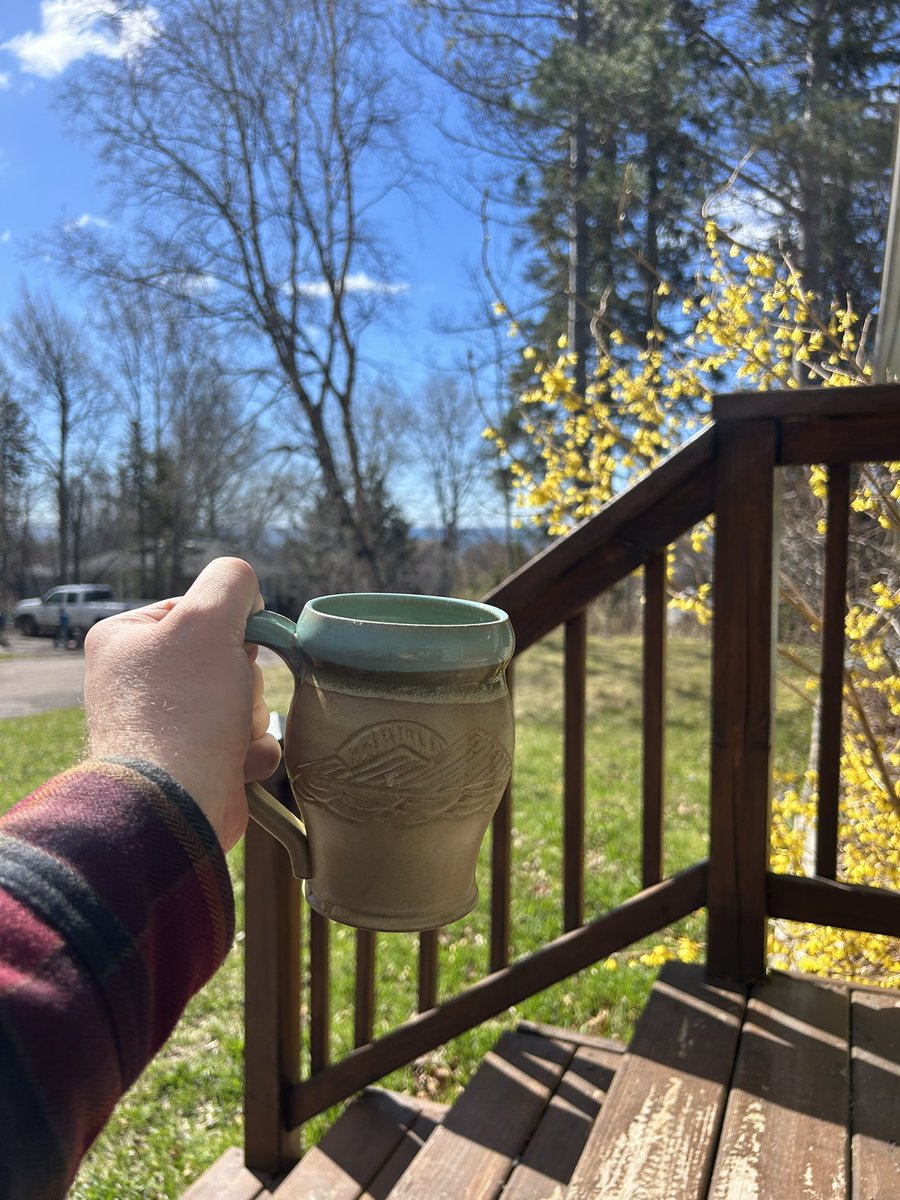 First front porch coffee of Spring… Summer is coming here on the North Shore…