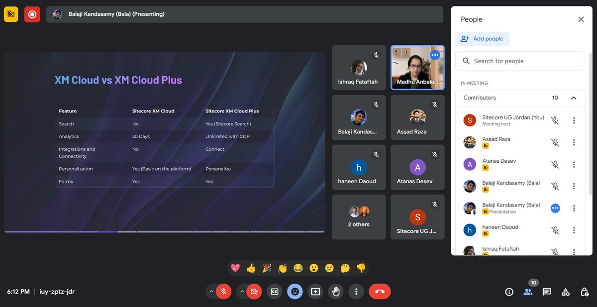 #XMCloud vs #XMCloudPlus at Sitecore User Group Jordan by @madhumithaa  @balaone_ now, join us!