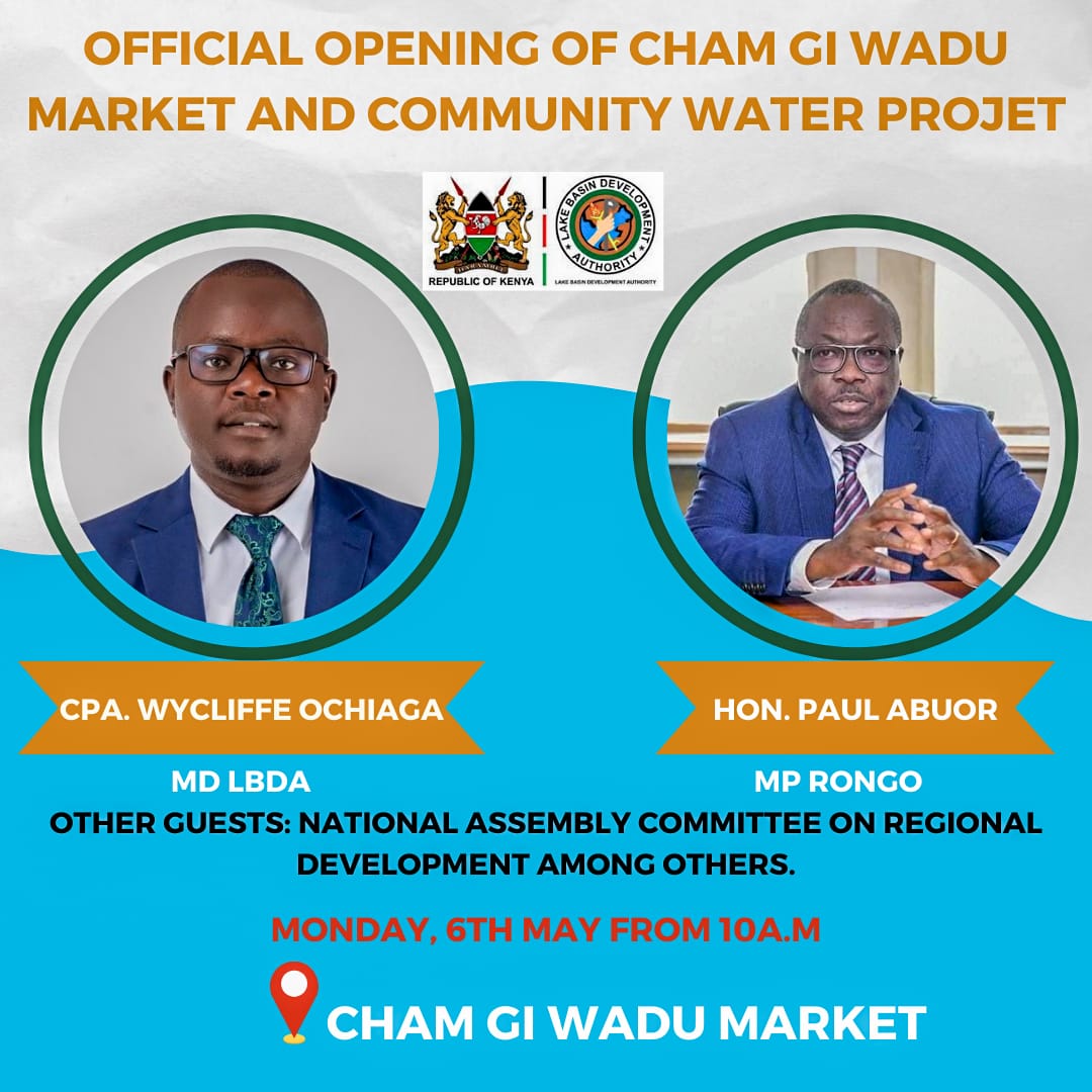 Welcome to the official opening of Cham Gi Wadu Market and Community Water Project on Monday 6th 2024. @peninah_malonza @harsama_kello @WycliffeOchiaga @ASALs_Regional @NAssemblyKE @NACommitteeKE