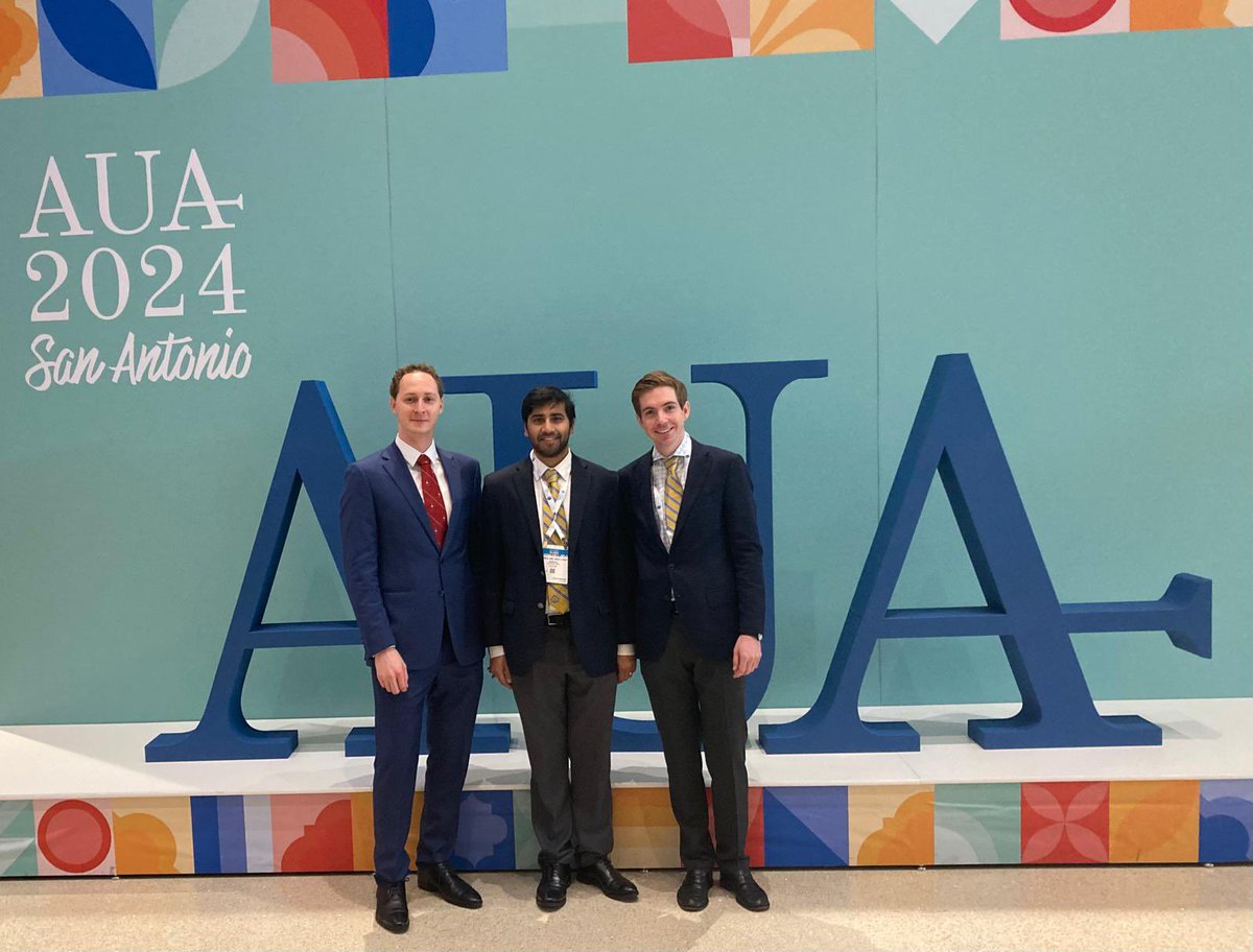Reunion w my first 2 postdocs @PallaufM and Stephan Brönimann @AmerUrological #AUA24 Grateful for your hard work @brady_urology! Thanks @DrShariat @BenjaminPradere for trusting me with your talent from @MedUni_Wien @Uro_MedUniWien Happy to grow our partnership, keep them coming!