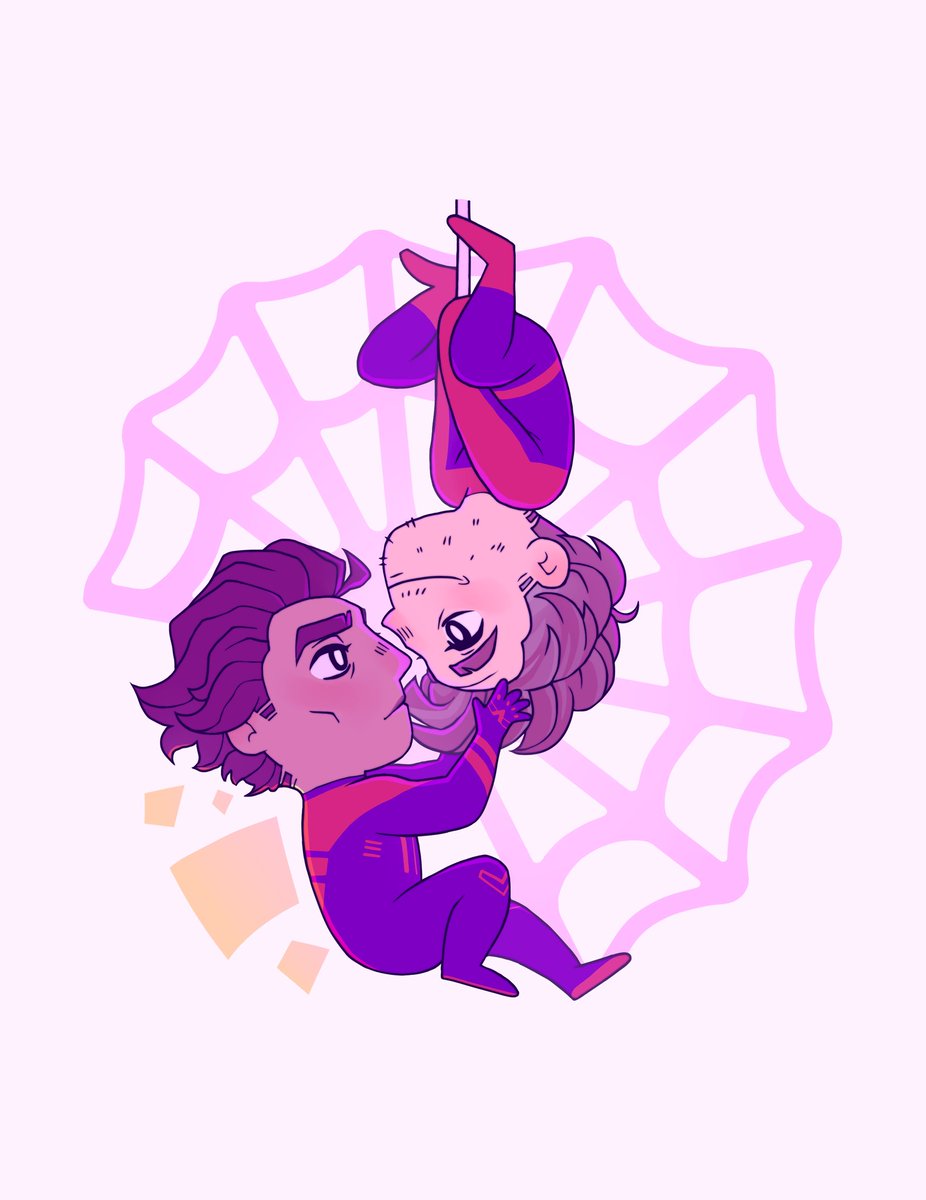 continue to draw prints for merch for myself.  it's time for an acrylic keychain ☺
(maybe someday i'll be able to sell them, but not in the near future)
#spiderdads #peterbparker #miguelohara