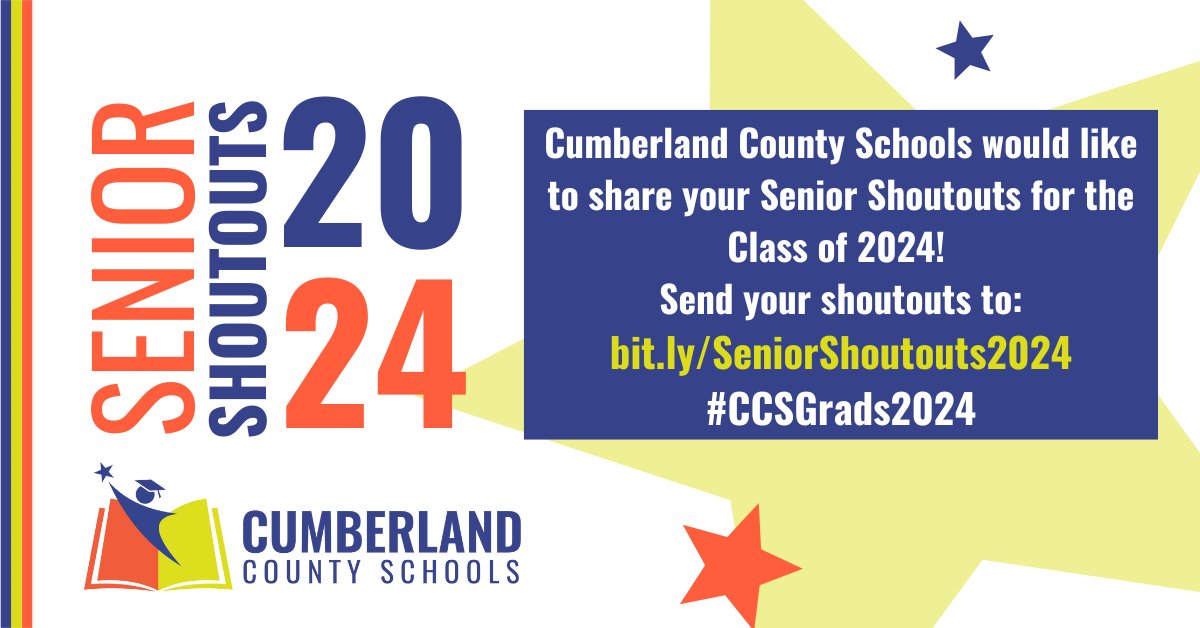Calling all families of the Class of 2024! Do you have a graduating senior who should be celebrated? We're excited to feature their achievements. Please send us their name, photo, school and a brief description of their accomplishments at: bit.ly/SeniorShoutout…. #CCSGrads2024