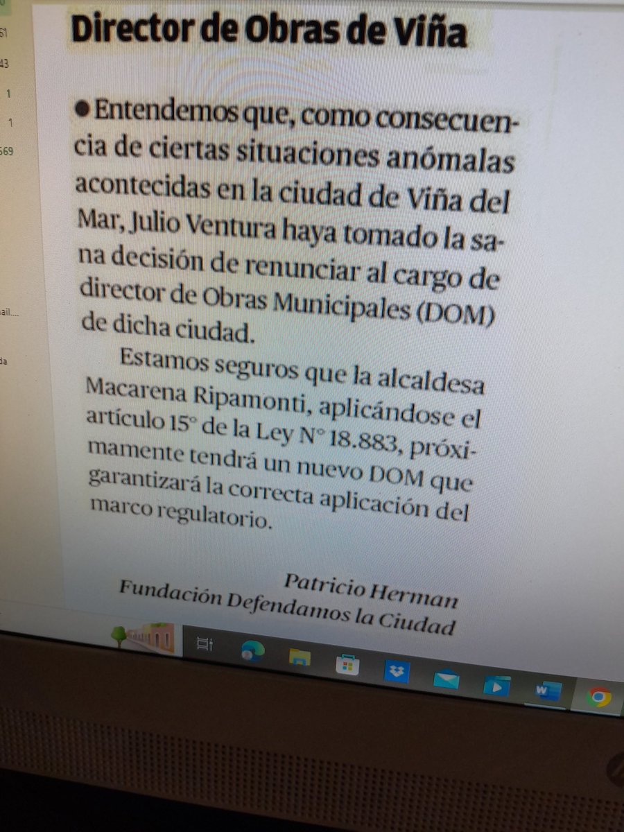 Hoy domingo en El Mercurio de Valparaíso