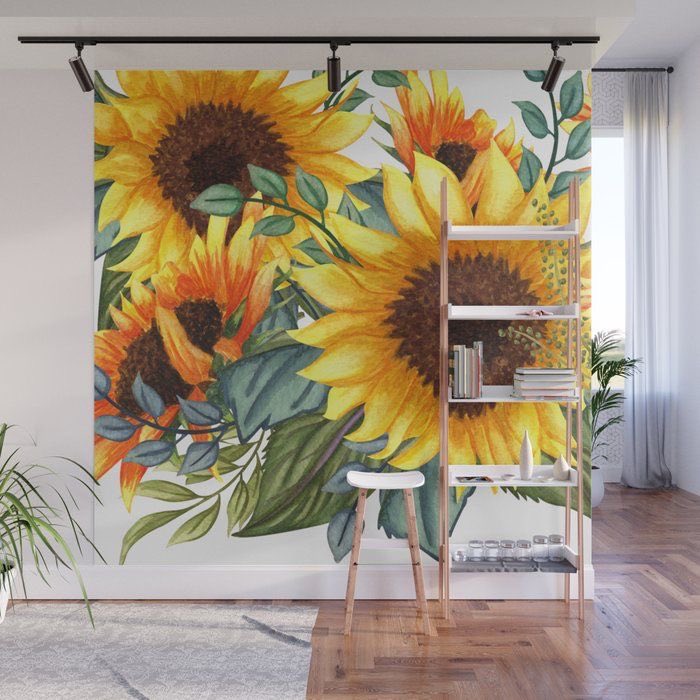 beautiful sunflower painting