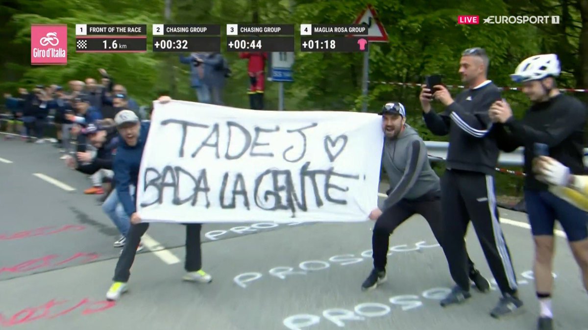 Feel Slovenia (@sloveniainfo) on Twitter photo From worry to glory! From tyre puncture at the bottom to the solo win at the top! @tamaupogi won 2nd stage at <a href="/giroditalia/">Giro d'Italia</a> and bring back #magliaRosa to Slovenia 💚 #ifeelsLOVEnia #sloveniaoutdoor From worry to glory! From tyre puncture at the bottom to the solo win at the top! @tamaupogi won 2nd stage at <a href="/giroditalia/">Giro d'Italia</a> and bring back #magliaRosa to Slovenia 💚 #ifeelsLOVEnia #sloveniaoutdoor