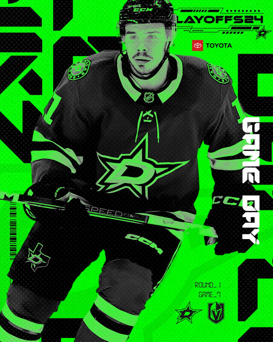 Game 7. This is where we shine. 🌟 🆚 Golden Knights | Round 1 | Game 6 ⏰ 6:30pm CT 📍 @AACenter 🚪 5:00pm CT 📺 @ballysportssw and @tbsnetwork 📻 @dfwticket @Toyota | #TexasHockey