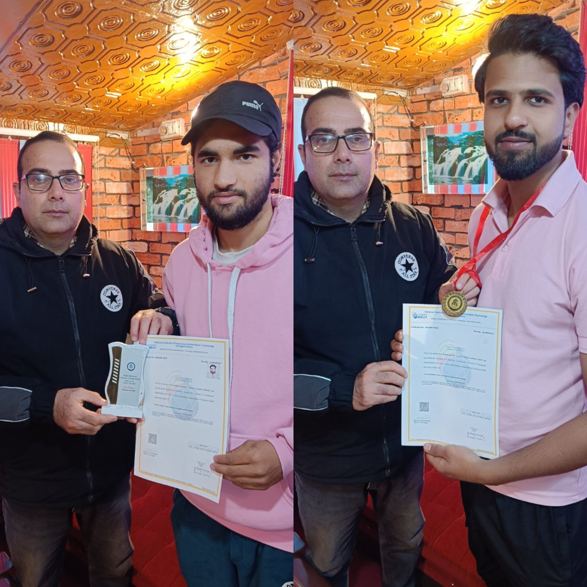 SACI_BEMINA's tweet photo. Some Glimpses of today's CERTIFICATE 📃 &amp; Prize 🏆 DISTRIBUTION Ceremony of TECHNICAL BOARD / NIELIT STUDENTS SESSION-2023 -2024.Thanks to all the  students for your hardwork, kindness and generosity. May Allah bless you all you are our real ambassadors. @NIELITIndia @SNG_NIELIT https://t.co/Wb12etE1Rd
