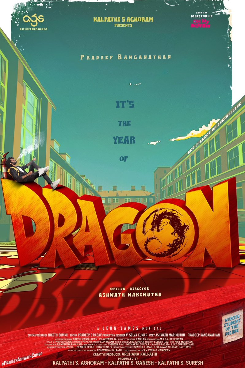 #Dragon Movie Title Poster...
Starring ⭐️ 
#PradeepRanganathan