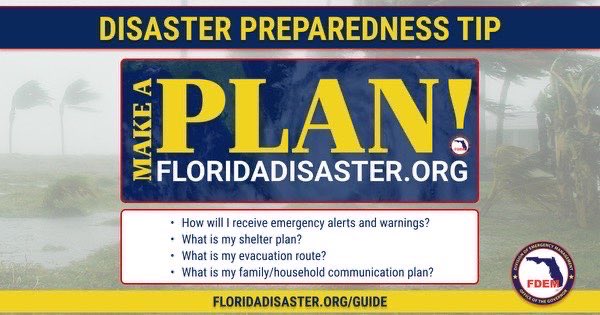 This week is Hurricane Preparedness Week. As hurricane season approaches, I encourage all Floridians to make a plan and build your kit. You can find information on how to prepare for hurricane season at FloridaDisaster.org