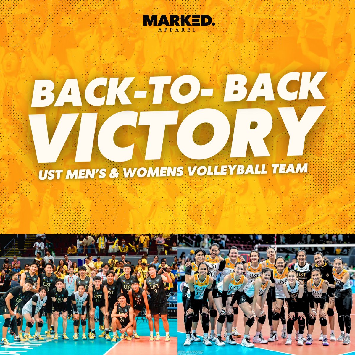 IT'S GOLDEN! 💛

Back-to-back triumphs as our men's and women's volleyball teams dominate the court! The Tiger spirit shines bright!

#GoUSTe #UAAPSeason86 #UAAPVolleyball #USTvsDLSU #USTvsFEU #GetMarkedNow