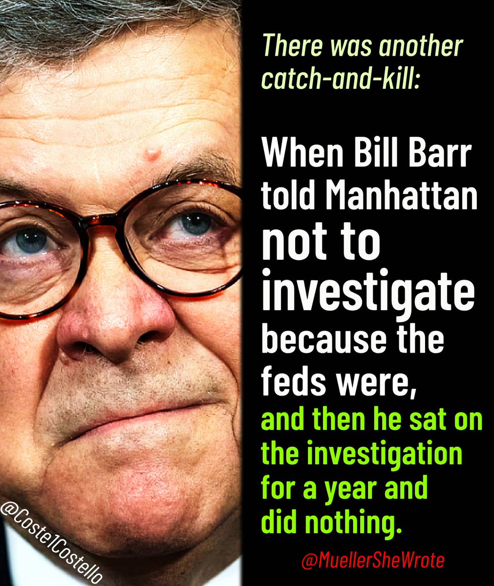 🟥🟥🟥
Bill Barr's dad wrote a sci-fi book about child sex slavery and he also gave Jeffrey Epstein a job as a teacher

Oh, and Bill was one of the last people to see Epstein alive.  FUCK BILL BARR
— @MayoIsSpicyy