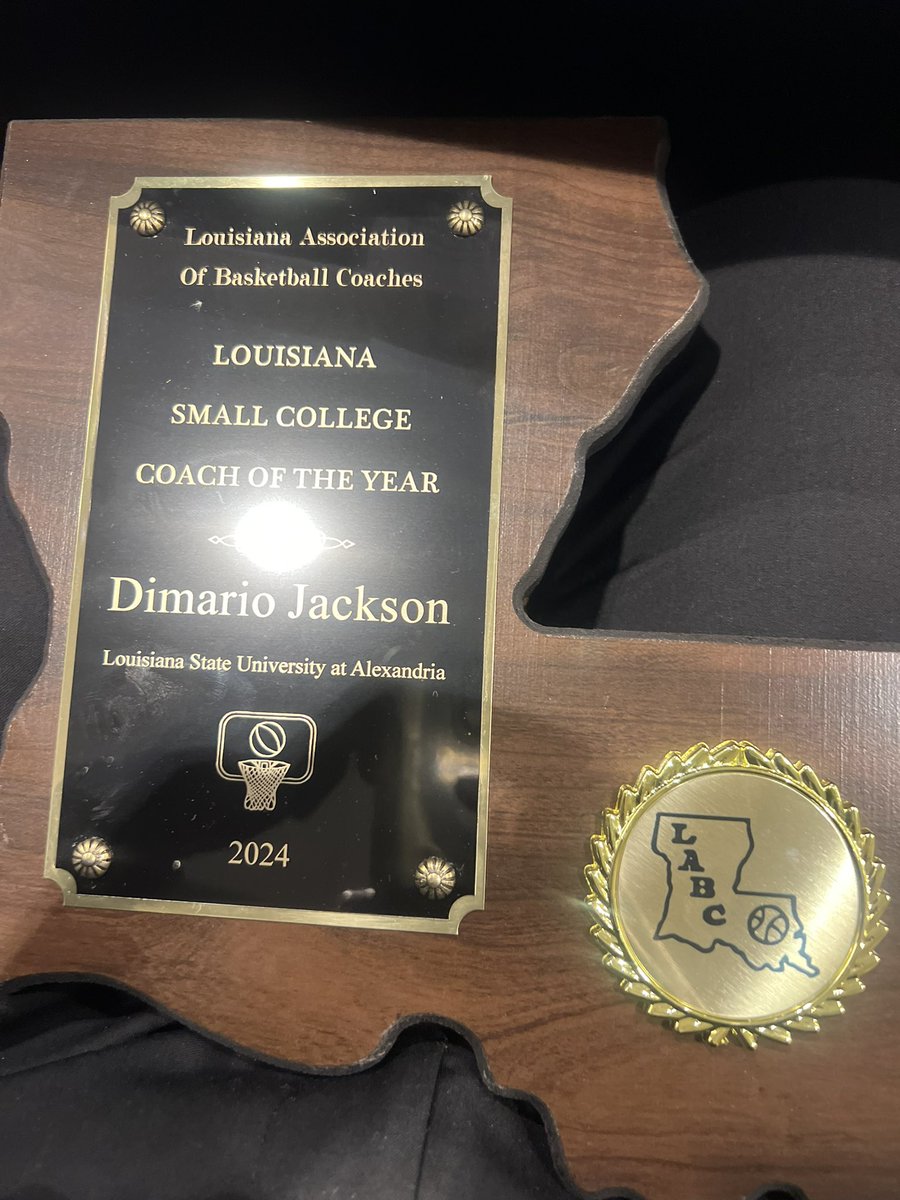 First, I would like to thank God! Thanks to @coreil_paul and @tyleru12 for allowing me to lead @LSUA_MBB program. Also, thanks to my brother @DHarmasonTrains for all that he does to impact not just me but the entire program! Thanks to @labball for recognizing me! God is good!