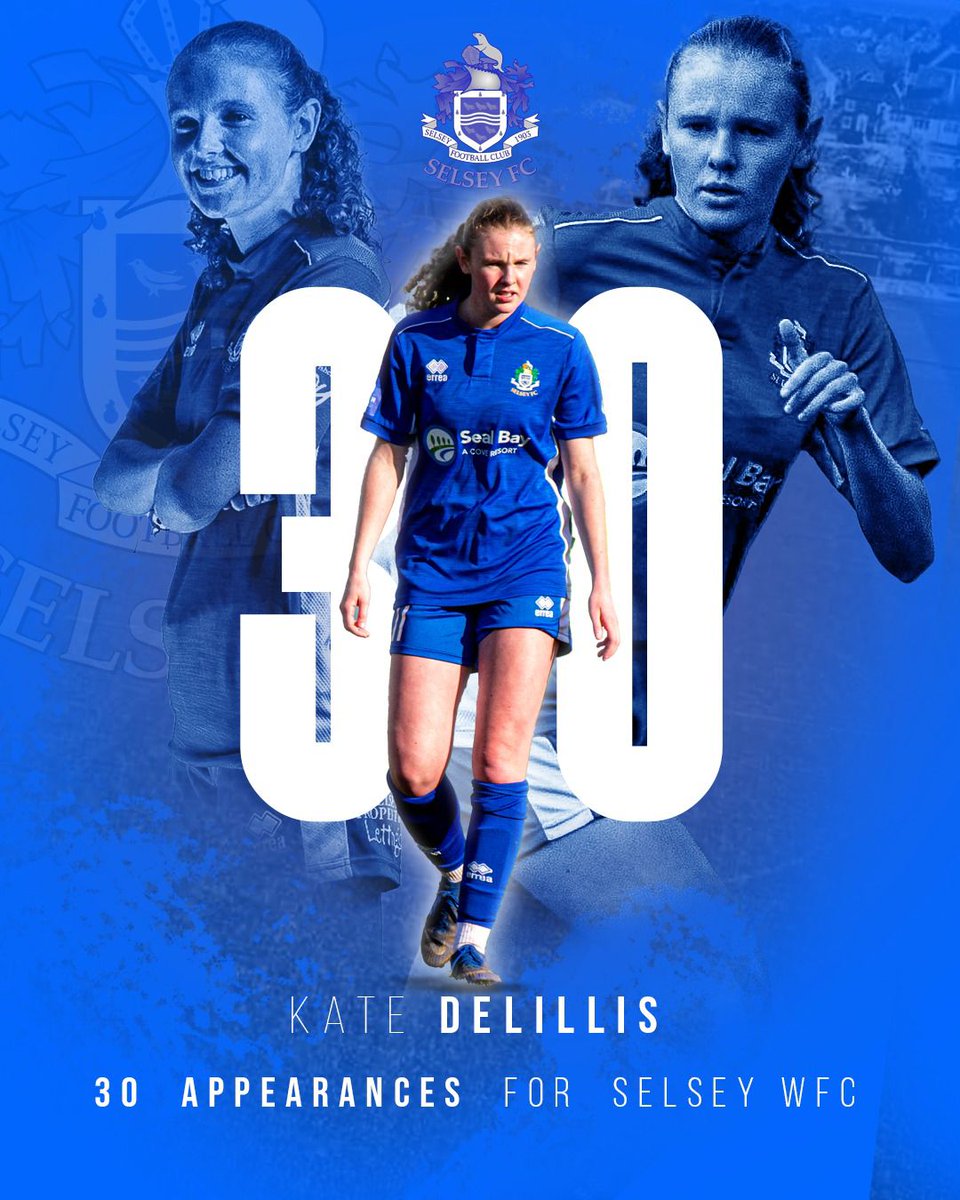 Milestone made! 💪 @katedelillis made her 30th first team appearance, an excellent feat for the 19 year old! 📸 & 🖼 @McGuffin_Media #UpTheSeals🦭 #UTS🦭 #Selsey #womensfootball