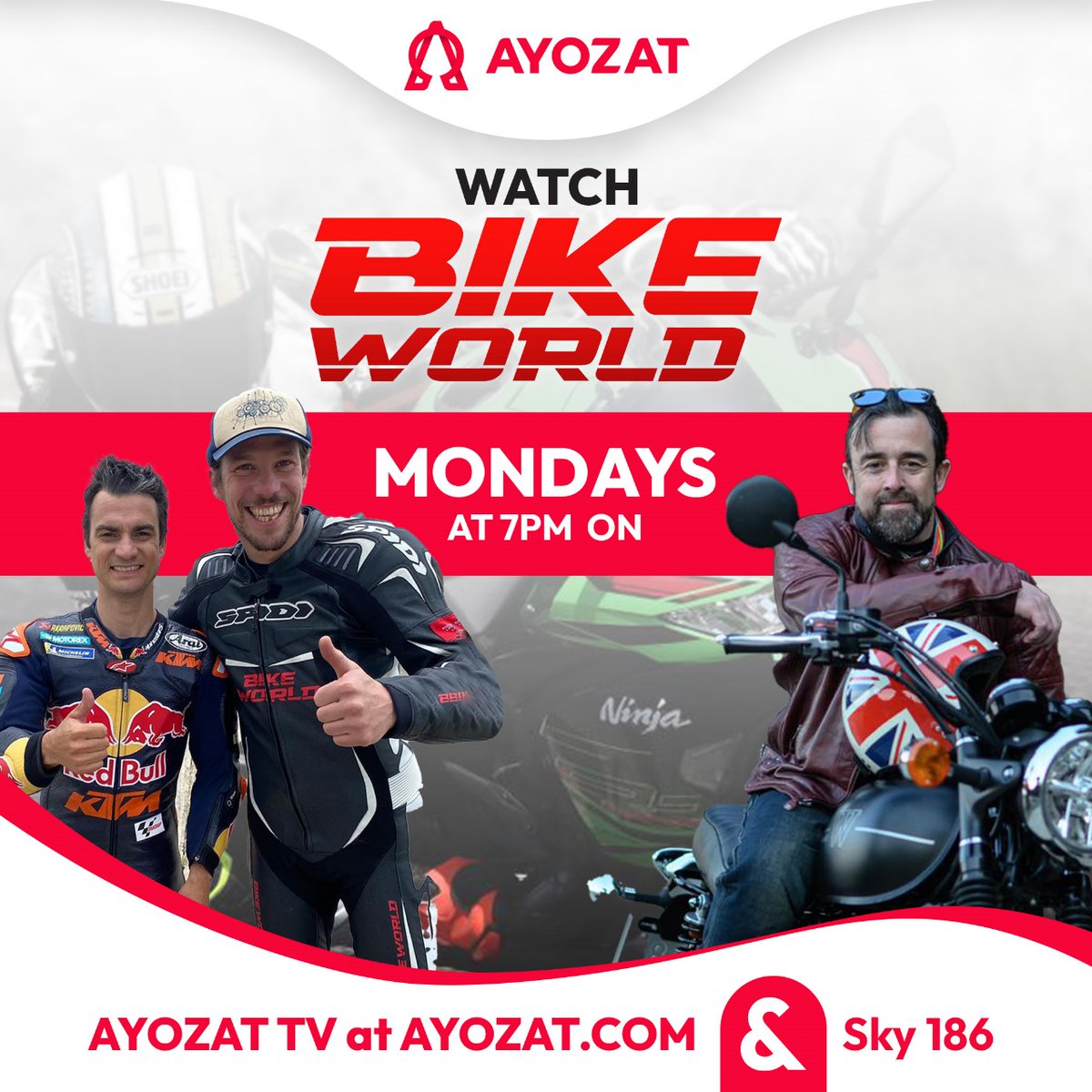 Gear up for action every Monday at 7pm! Join us for Bike World, your ticket to the thrilling world of motorcycles, on AYOZAT TV at Sky 186 and ayozat.com. #bikeworld #motorbikes #motorsport #motorbikelife @Bikeworldtvshow