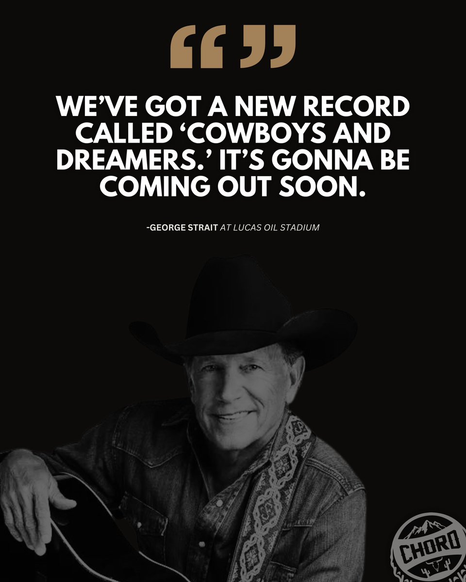 During his performance at Lucas Oil Stadium last night, @GeorgeStrait announced his new album, “Cowboys and Dreamers.”