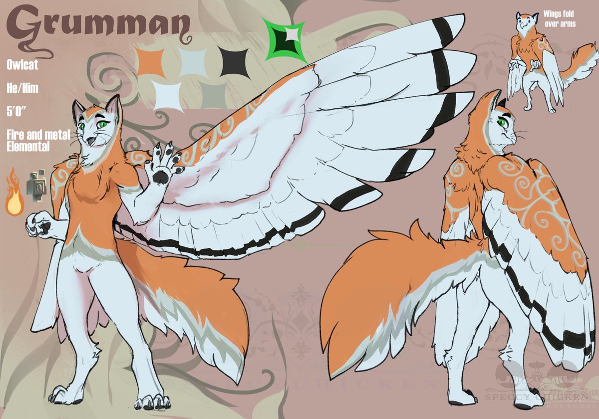 Owl Cat | Ref sheet for Grumman