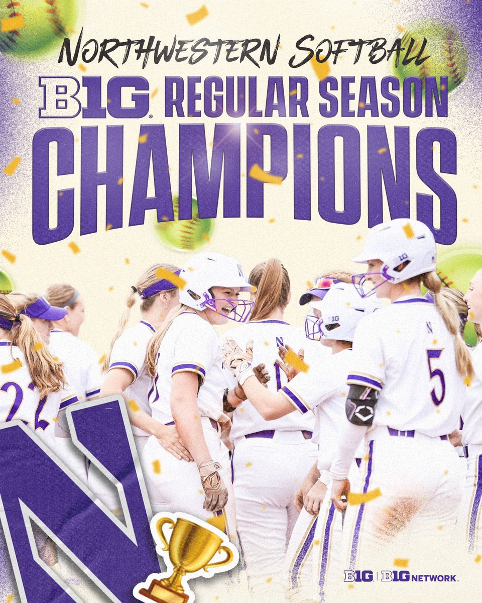 Big Ten Softball (@b1gsoftball) on Twitter photo Northwestern has clinched the <a href="/bigten/">Big Ten Conference</a> π₯ title. π
#B1GSoftball x <a href="/NUSBcats/">Northwestern Softball</a> Northwestern has clinched the <a href="/bigten/">Big Ten Conference</a> π₯ title. π
#B1GSoftball x <a href="/NUSBcats/">Northwestern Softball</a>