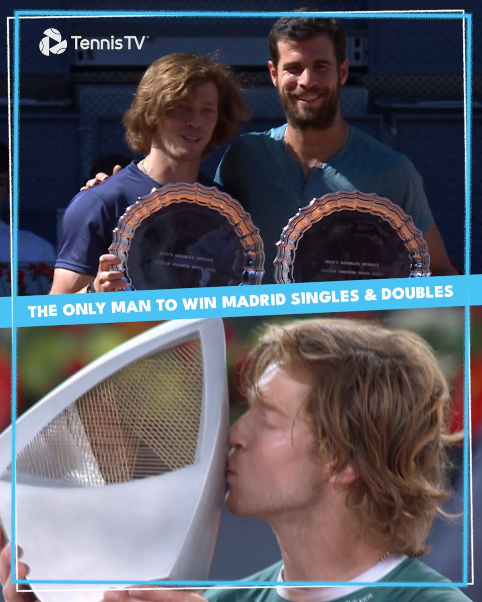 Andrey Rublev becomes the ONLY man to win the #MMOPEN Singles and Doubles events 🏆🏆