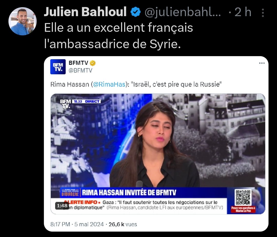 Bahloul, 'l'ambassade de Syrie' n'existe pas dans la Bible^^