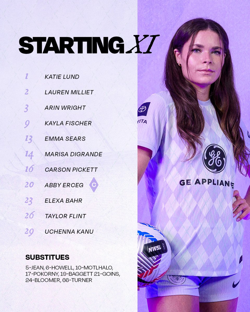 They’re getting things going for us 💪 Emma Sears is poised to make her first professional start and Marisa DiGrande is in the XI for the first time with #RacingLou! For more news & notes on this evening’s lineup 👉 tinyurl.com/58e2rzwf #EmbraceTheMoment | #ORLvLOU