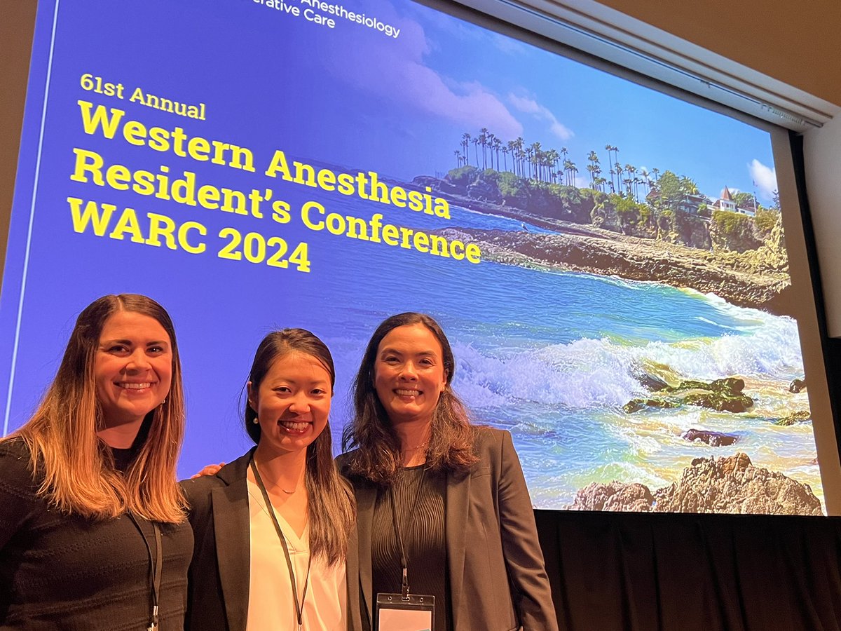 Drs. Liu, Lu, and Rich represented @uofuanesthesia well at the 2024 WARC meeting hosted by @ucianesthesia. Well done doctors! #anesthesia-elevated #anesthesia