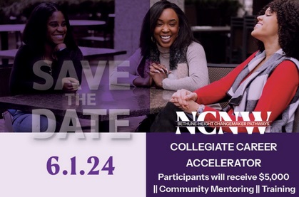 Save the Date: Bethune Height Changemaker Pathways Application Opens June 1. BHCP is NCNW's intentionally designed programmatic response to the systemic inequities that continue to stifle Black women's maximized success. 
Questions: Halima Adenegan at BHCP@ncnw.org.