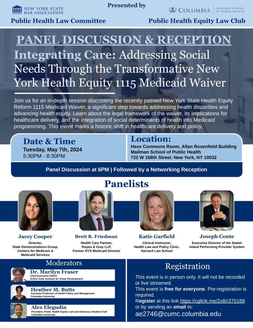 Joseph G Conte, PhD (@jgcpps) on Twitter photo Interested in learning more about the upcoming Medicaid 1115 Waiver coming to NY? Join me and these amazing panelist and moderators at event sponsored by NYS Bar Association and Columbia School Public Health & Law School. <a href="/SI_PPS/">Staten Island PPS/Social Care Network</a> <a href="/NorthwellHealth/">Northwell Health</a> Interested in learning more about the upcoming Medicaid 1115 Waiver coming to NY? Join me and these amazing panelist and moderators at event sponsored by NYS Bar Association and Columbia School Public Health & Law School. <a href="/SI_PPS/">Staten Island PPS/Social Care Network</a> <a href="/NorthwellHealth/">Northwell Health</a>