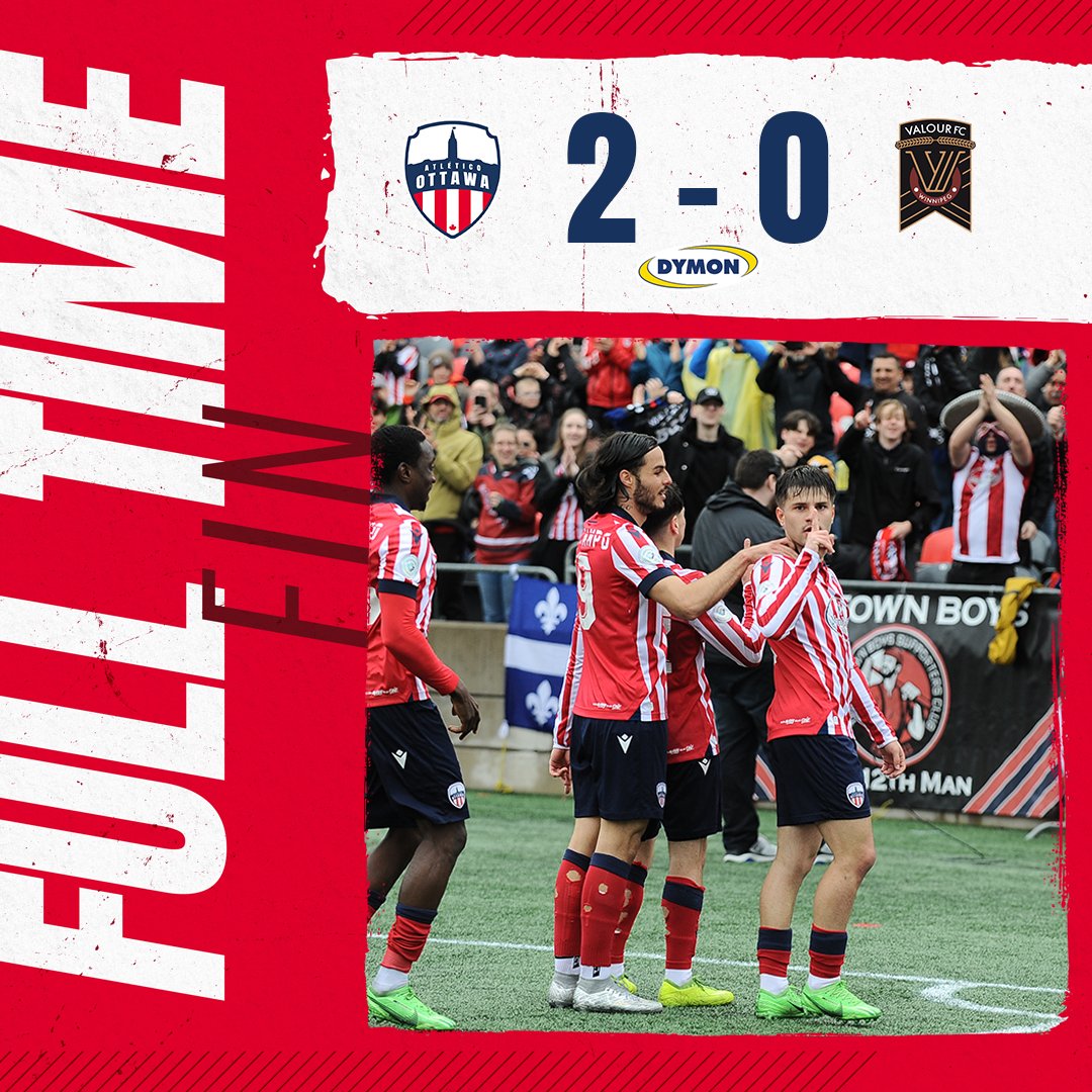 ⏱ 90' FULL-TIME ⌛️

Another step in the right direction & +3 points 👏✅

🔴⚪️ 2-0 🎖

Presented by @DymonStorage 📦

#ForOttawa | #PourOttawa