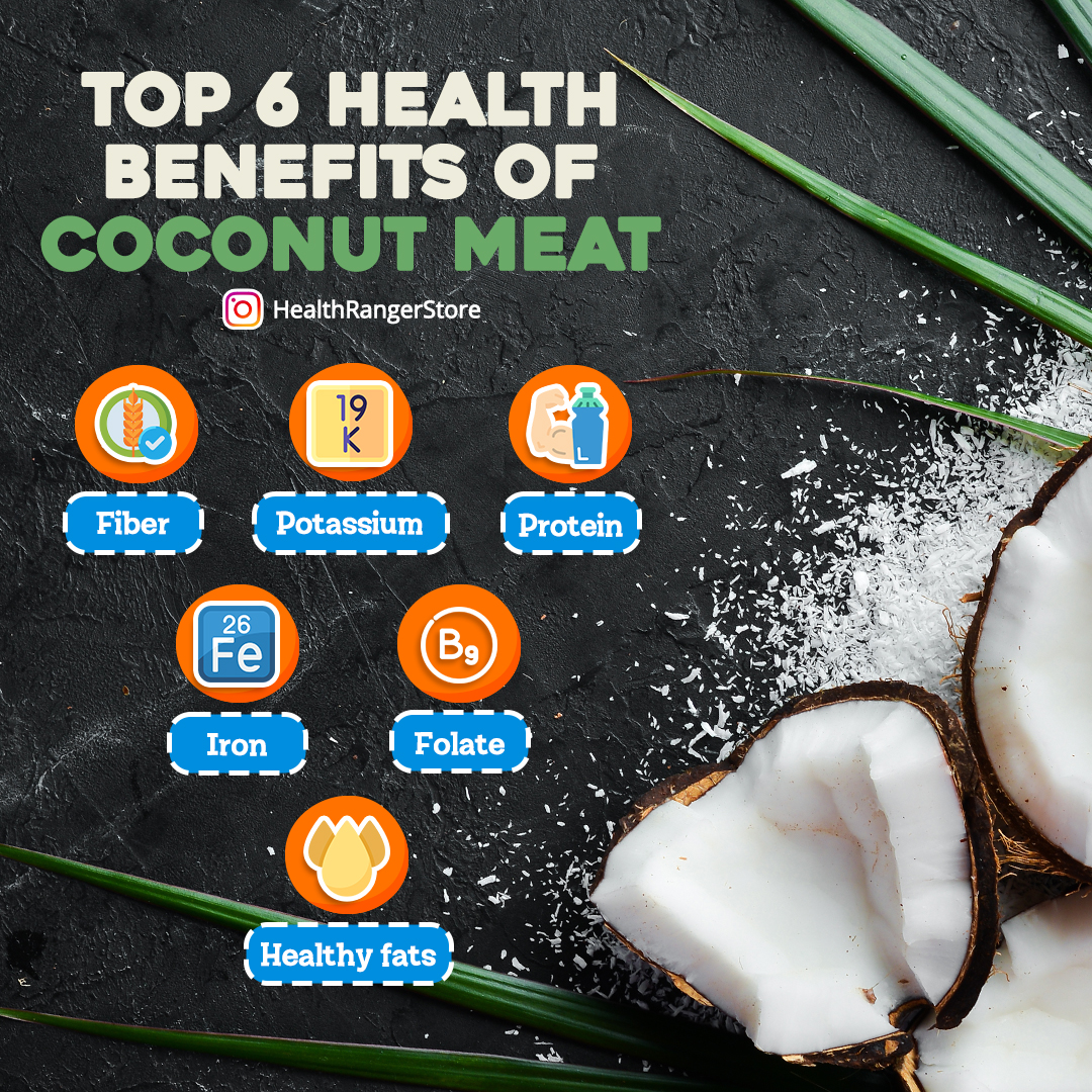 Top 6 health benefits of coconut meat #superfood #coconut #healthyfats #protein #vitamins #organic #naturalremedies #healthbenefits #healthylifestyle #wellness #goodfood