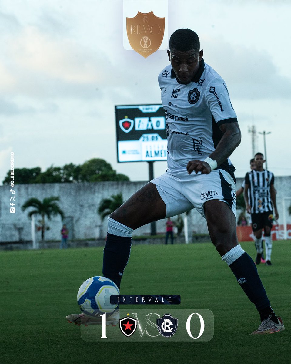 Intervalo de jogo: Botafogo-PB 1 x 0 Clube do Remo.

📸 Samara Miranda/ASCOM Remo
#OReiDaAmazônia #BrasileirãoSérieC #BOTxREM