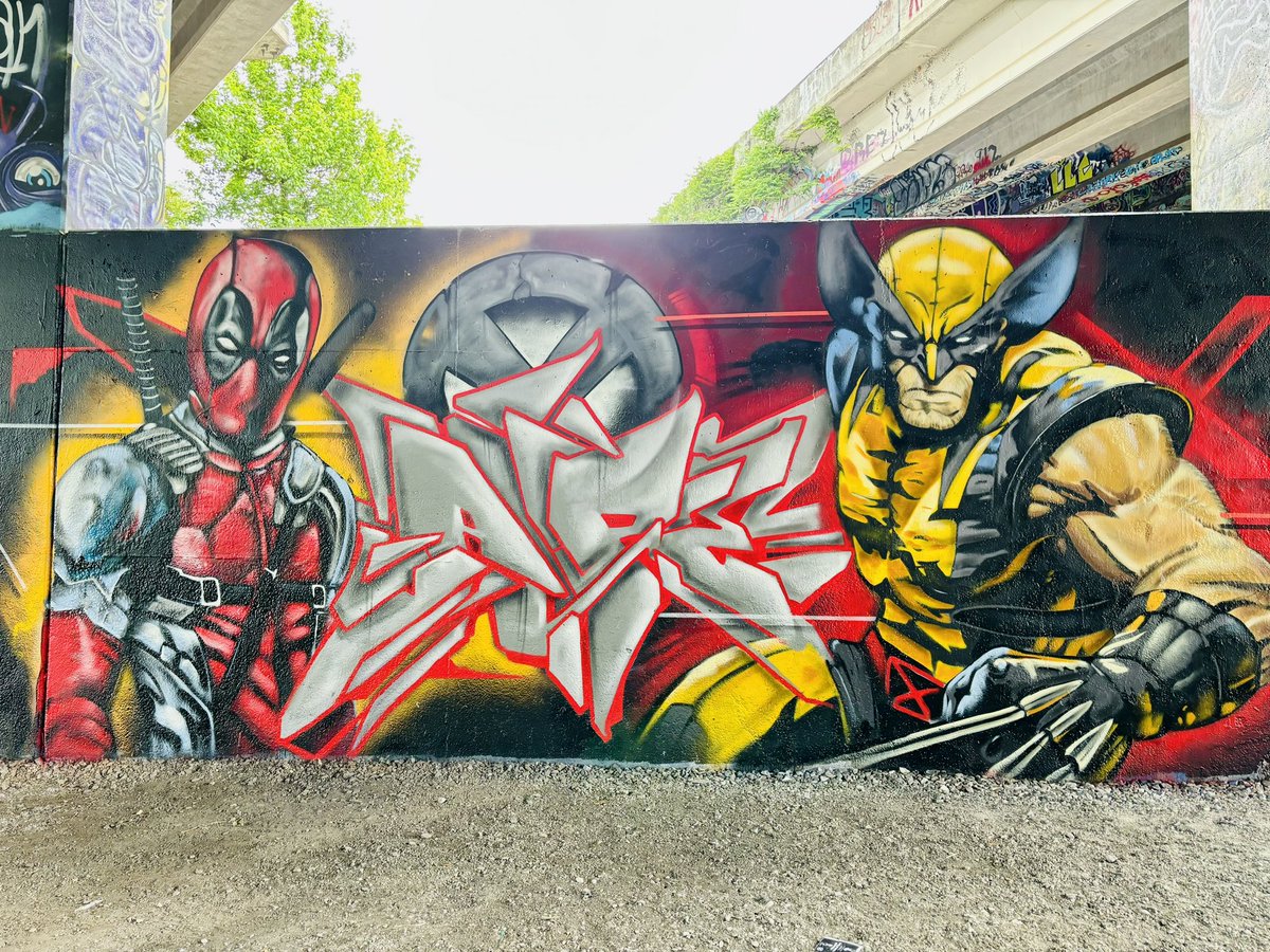Spotted along @AtlantaBeltLine 

Wonder how #DeadpoolWolverine will perform at the #BoxOffice. 

@MarvelStudios commercial pull will be put to the test soon. $DIS
