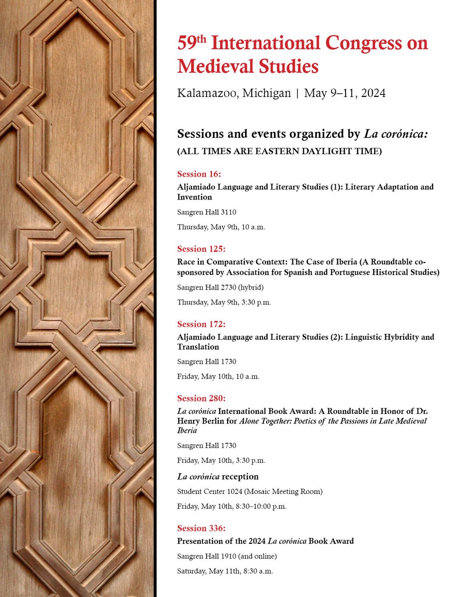 #Kzoo2024 is fast approaching. La corónica is sponsoring the following sessions and event. Plan to attend.