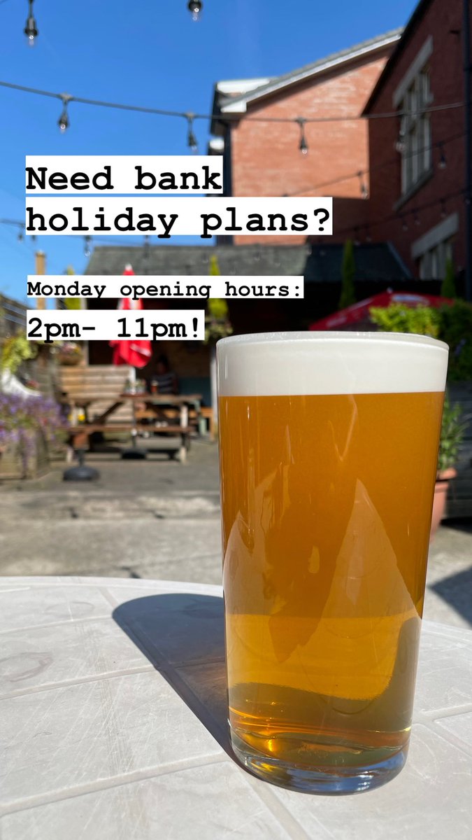 We’ll be open from 2pm tomorrow!