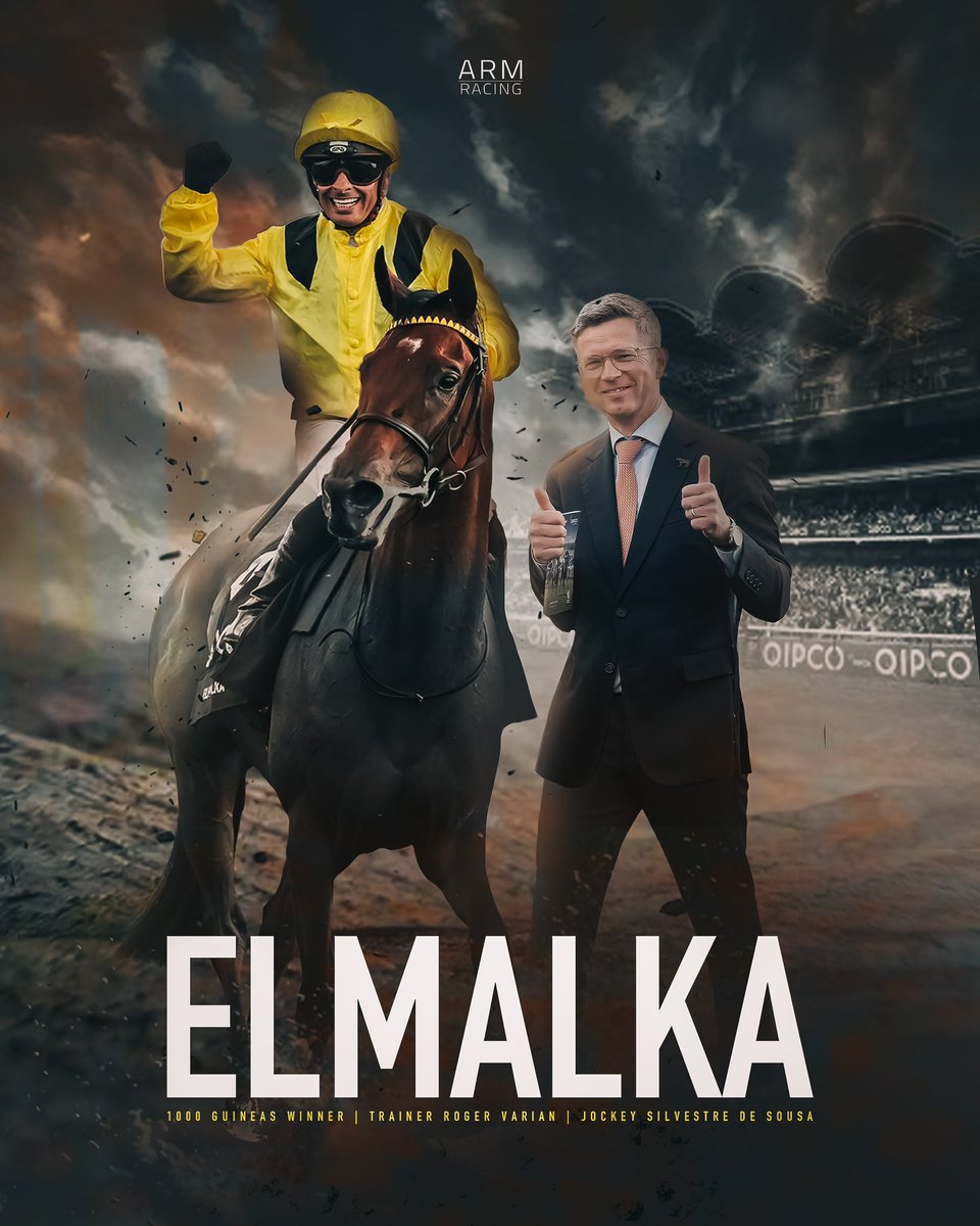 ELMALKA 👑 the 2024 Gr.1 QIPCO 1000 Guineas Stakes winner ✨💛 @MohamedAlShahi | @varianstable | @SilvDSousa | @ChampionsSeries | @TheJockeyClub | @NewmarketRace | @gbri_uk | @MissKerry13