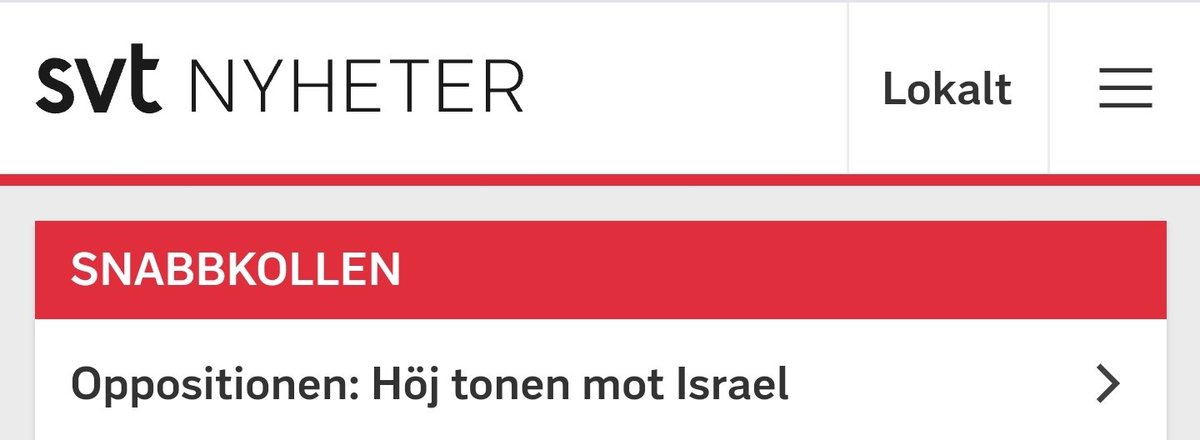 Absolut högst upp just nu på @svtnyheter Ingen nyhet utan ren propaganda för oppositionen från @svt Du TVINGAS betala.