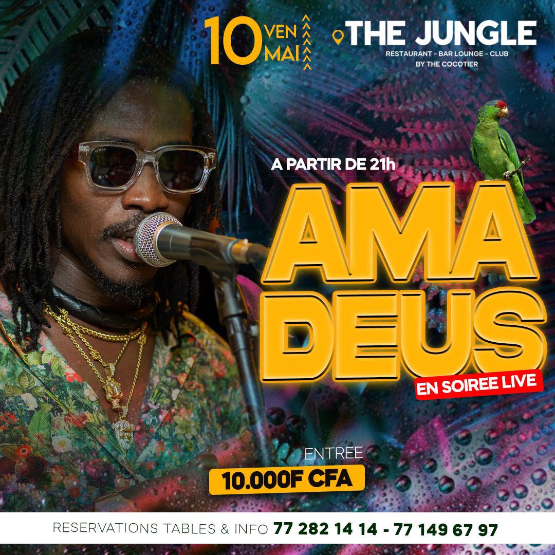 Je vous donne rendez-vous ce vendredi 10 à partir de 21H au restaurant The Jungle pour une soirée exceptionnelle. 
Réservez vos places dès maintenant. 
#massambawalo #massambaamadeus #amadeus #thejungle