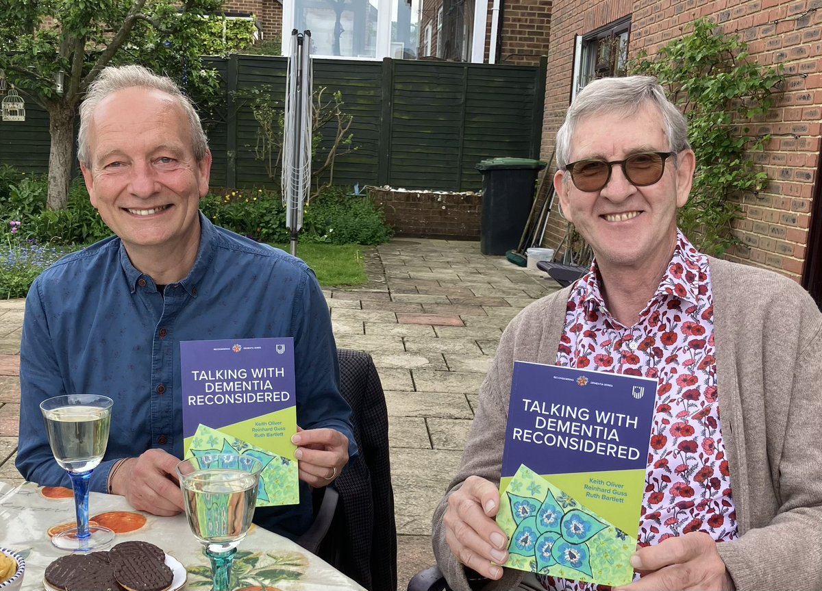 Celebrating the publication of the latest in the Open University Press Reconsidering Dementia series with two of the authors. Congratulations Keith and Reinhard. @OpenUniPress @DementiaVoices @EKForgetMeNots