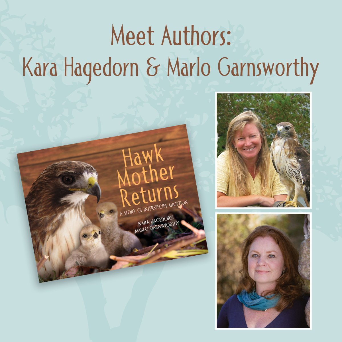 Web of Life Children's Books (@weboflifebooks) on Twitter photo It's Children's Book Week! <a href="/CBCBook/">Children's Book Council</a> <a href="/EveryChildRead/">Every Child a Reader</a> Meet the authors of our newest book, HAWK MOTHER RETURNS. Kara Hagedorn is an author and a zoologist and @MarloWordyBird is an author, illustrator, and science communicator. <a href="/P_G_W/">PublishersGroupWest®</a> It's Children's Book Week! <a href="/CBCBook/">Children's Book Council</a> <a href="/EveryChildRead/">Every Child a Reader</a> Meet the authors of our newest book, HAWK MOTHER RETURNS. Kara Hagedorn is an author and a zoologist and @MarloWordyBird is an author, illustrator, and science communicator. <a href="/P_G_W/">PublishersGroupWest®</a>