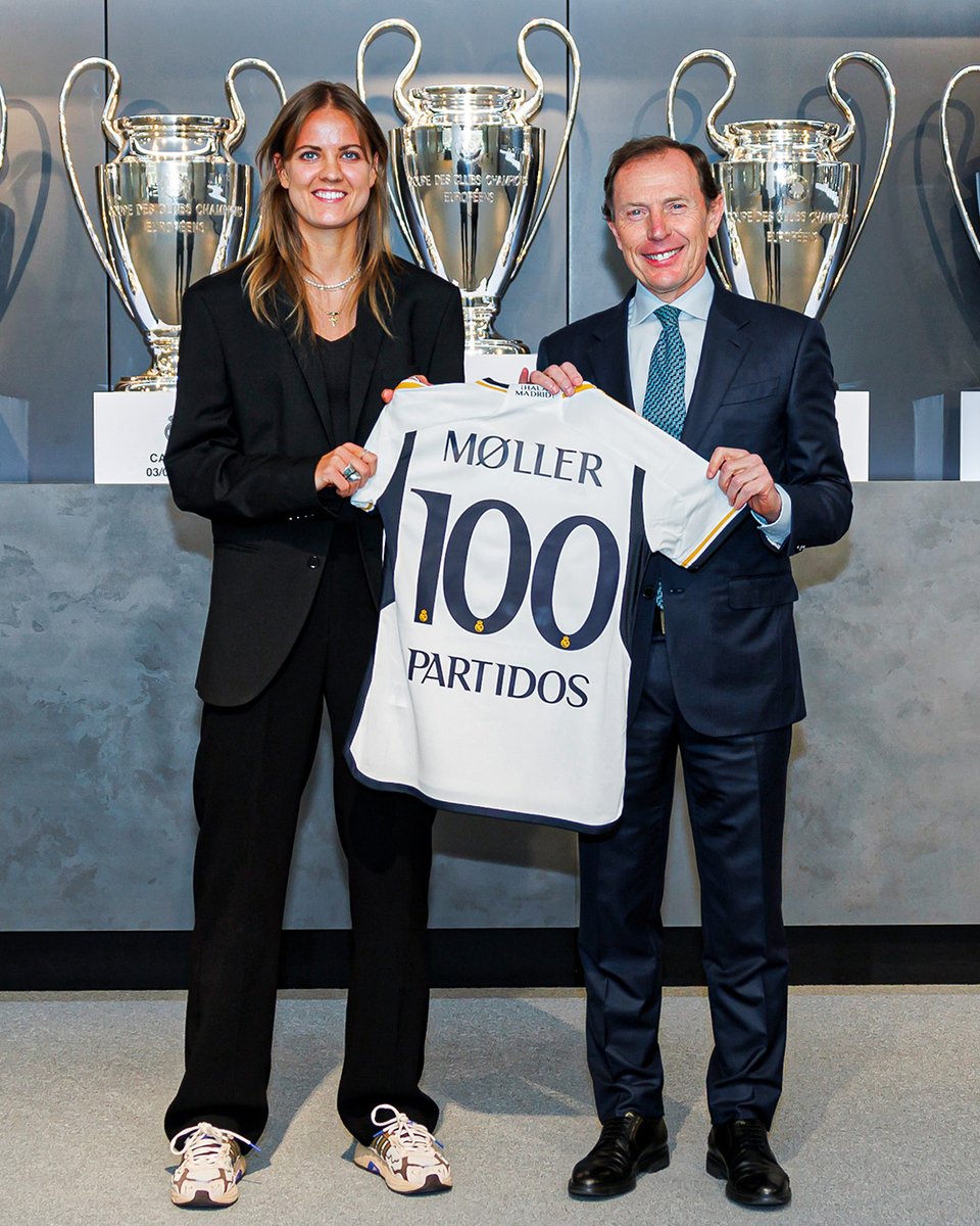 💫 1️⃣0️⃣0️⃣ 💫 🤍 @CarolineMoller7 🤝 @RealMadridFem 🤍 #RealFootball