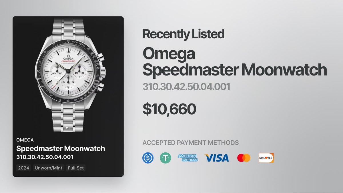The highly coveted white lacquered dial Omega Speedmaster Moonwatch is now up for sale on our marketplace!
Buy now: t.ly/-tVMJ