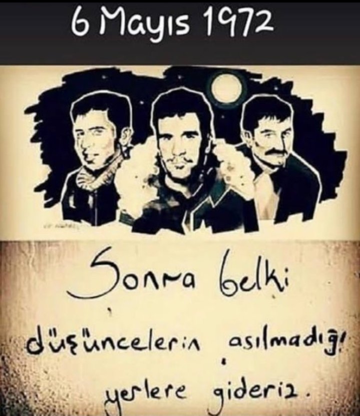 'Tam bağımsız Türkiye' için ömürlerini vermek pahasına mücadele eden #ÜçFidan Deniz, Yusuf, Hüseyin... Işıklar içinde uyuyun🙏 #6Mayıs1972 #ÜçFidanÜçYürek