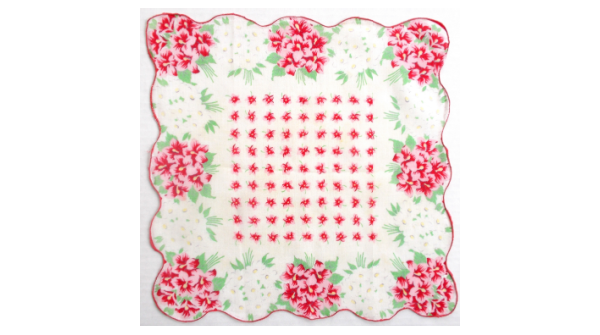 Vintage Handkerchief — Pink & Red Lilies With Green Leaves On A White Background With Scalloped Edge - FREE SHIPPING ► etsy.me/3ytrS5m — #gift #etsyvintage #1950s #1960s #handkerchief #uniquegifts @EtsyRetweeter #etsyshop #shopetsy #FreeShipping #Trending #vintagegifts